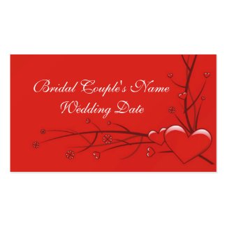 Bridal Couple's Address Card Templates Business Card