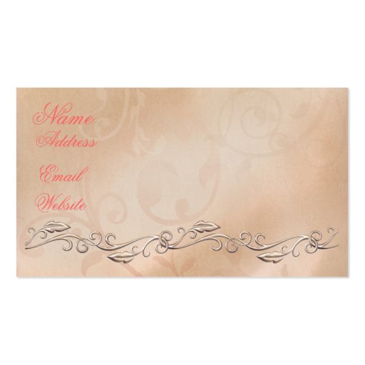 Bridal Elegance Business Business Card (back side)