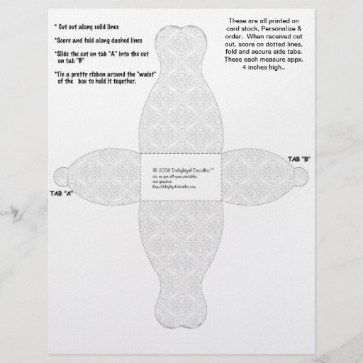 Bridal Gown Box Party Favor boxes. Wedding Favors Flyer Zazzle