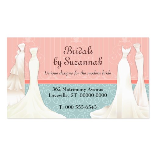 Bridal Gown Business Card (front side)