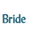 Bridal hoodie with blue green font