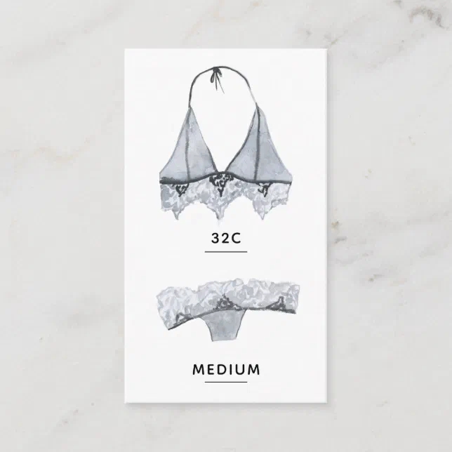 Bridal Lingerie Size Insert Card Zazzle