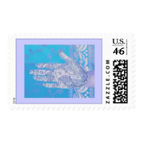 Bridal Mehndi Aqua Postage - 2 postage by worldofweddingstamps Bridal Mehndi Aqua Postage - 2 postage