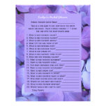 Bridal or Wedding Shower Party Game -- Hydrangeas Custom Letterhead