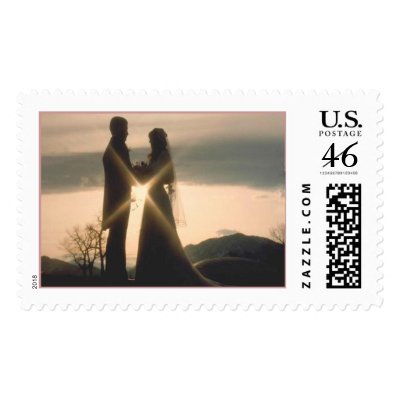 Bridal Pair at Sunset (2) [CUSTOMIZE] Postage Stamp