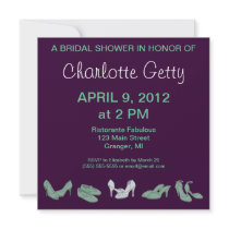 Bridal Shoes Bridal Shower Invitations invitations