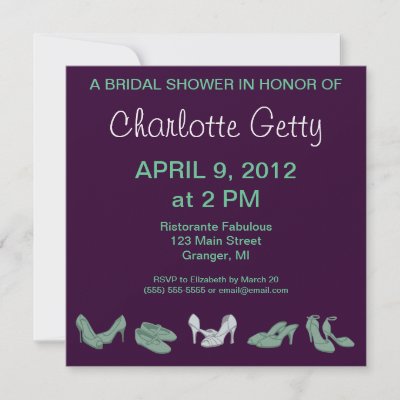 Wedding Shoes  Diego on Bridal Shoes Bridal Shower Invitations By Bridalboutique