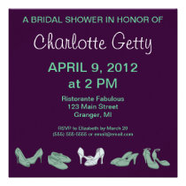 Bridal Shoes Bridal Shower Invitations invitations
