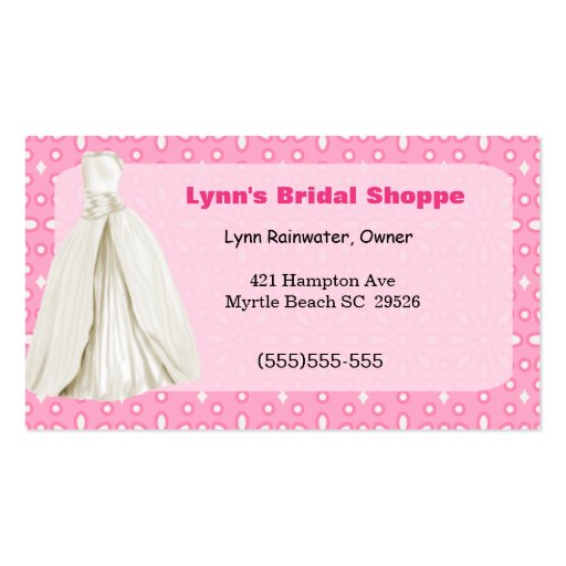 Bridal Shop Business Card (front side)