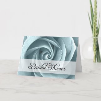 Bridal Shower : Blue Rose : card