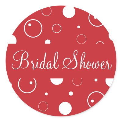 Bridal Shower Bubbles Envelope Sticker Seal