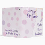 Bridal Shower Cookbook 3 Ring Binder