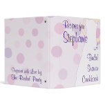 Bridal Shower Cookbook 3 Ring Binders