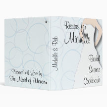Bridal Shower Cookbook - Circles 3 Ring Binders