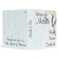 Bridal Shower Cookbook - Circles 3 Ring Binders