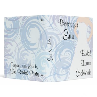 Bridal Shower Cookbook - Flora Blue Binders