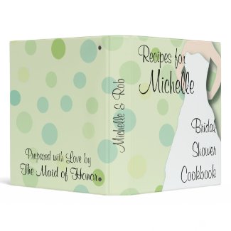 Bridal Shower Cookbook - Greens binder