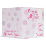 Bridal Shower Cookbook - Pink Text Vinyl Binders