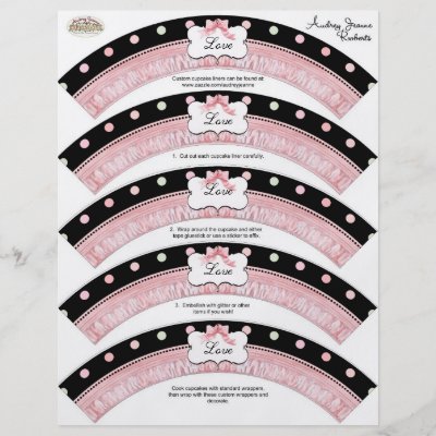 Wedding Shower Accessories on Bridal Shower Cupcake Decor   French Bow Dot Swirl Flyer From Zazzle