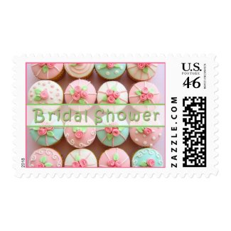 Bridal Shower Cupcakes Postage Stamp