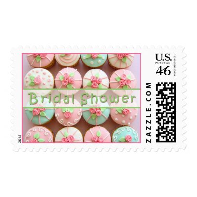 Bridal Shower Cupcakes Postage Stamp