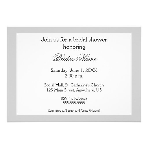 Bridal Shower - Custom Photo B&W Invitatation Cards