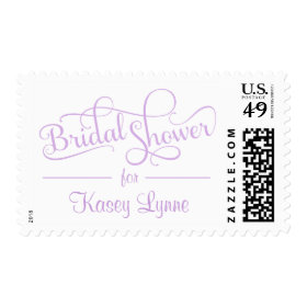 Bridal Shower Fancy Rustic Script Postage Stamps