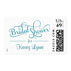 Bridal Shower Fancy Rustic Script Stamps