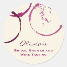Bridal Shower Favor Sticker | Wine Theme
