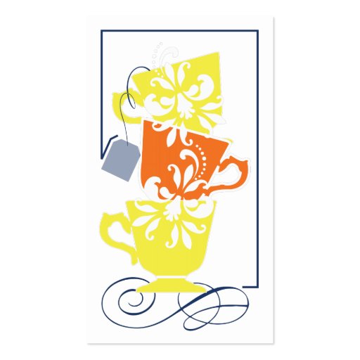 Bridal Shower Favor Tag - Tea Business Card Template (front side)