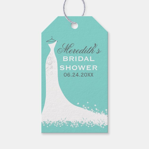Bridal Shower Favor Tags | Wedding Gown Pack Of Gift Tags 1/3
