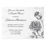 Bridal Shower Floral Roses Card Post Cards