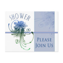 Bridal Shower Flower invitation postcards by aslentz Bridal Shower Flower invitation postcards