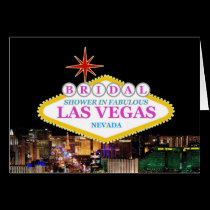 Bridal Shower In Fabulous Las Vegas Card cards
