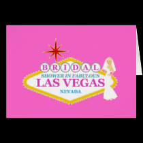 Bridal Shower In Fabulous Las Vegas Card cards