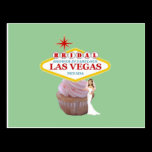Bridal Shower in Las Vegas Cupcake Postcard postcards