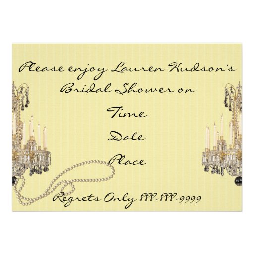 BRIDAL SHOWER INVITATION Antique Wallpaper