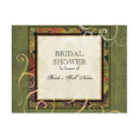 Bridal Shower Invitation Autumn Grape Leaf Postcards