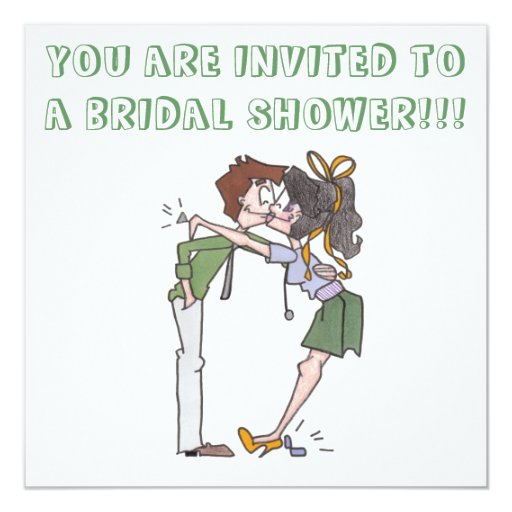 Bridal Shower Invitation Cartoon | Zazzle