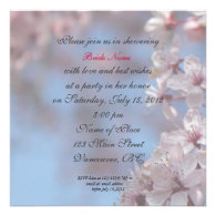 bridal shower invitation, cherry blossoming tree