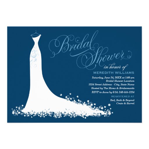 Bridal Shower Invitation | Elegant Wedding Gown