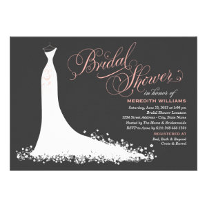 Bridal Shower Invitation | Elegant Wedding Gown