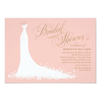 Bridal Shower Invitation | Elegant Wedding Gown