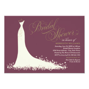 Bridal Shower Invitation | Elegant Wedding Gown 5