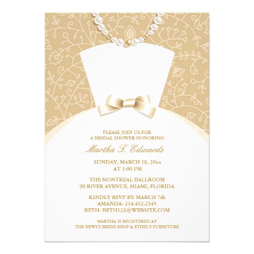 Bridal Shower Invitation Flat Card
