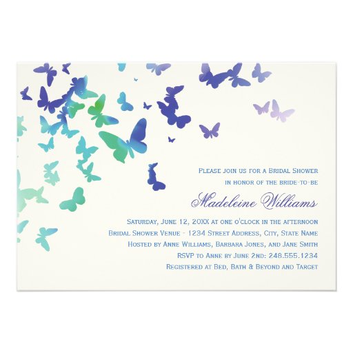 Bridal Shower Invitation | Fluttering Butterflies
