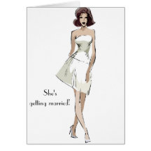 Bridal Shower Invitation-Funky Bride Greeting Card