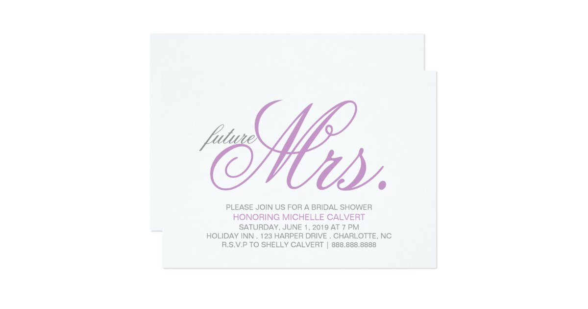 Bridal Shower Invitation future Mrs. Zazzle