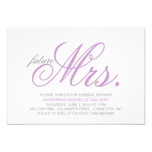 Bridal Shower Invitation | future Mrs.