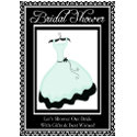 Bridal Shower Invitation in Black and Bluegreen invitation
